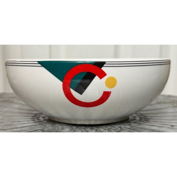 Mikasa Maxima High Spirits Coupe Cereal Bowl Geometric Set 4 CAK12 VTG Modern - Picture 6 of 9